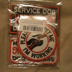 Service dog patches. Velcro type